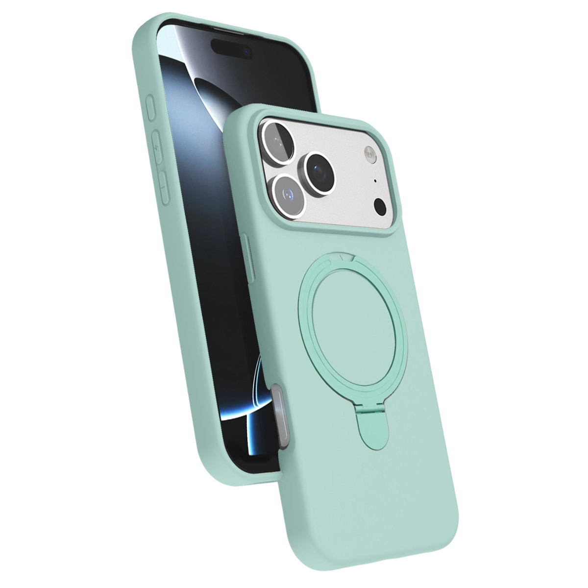 Evimdeyokyok Apple İphone 17 Pro Max Regal Magsafe Standlı Kapak - Su Yeşili