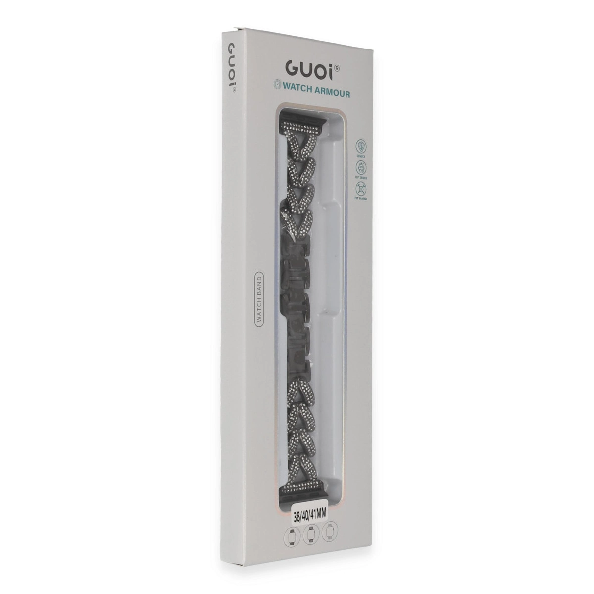 Evimdeyokyok Apple Watch 38Mm Node Taşlı Kordon (Saat Değildir) - Siyah
