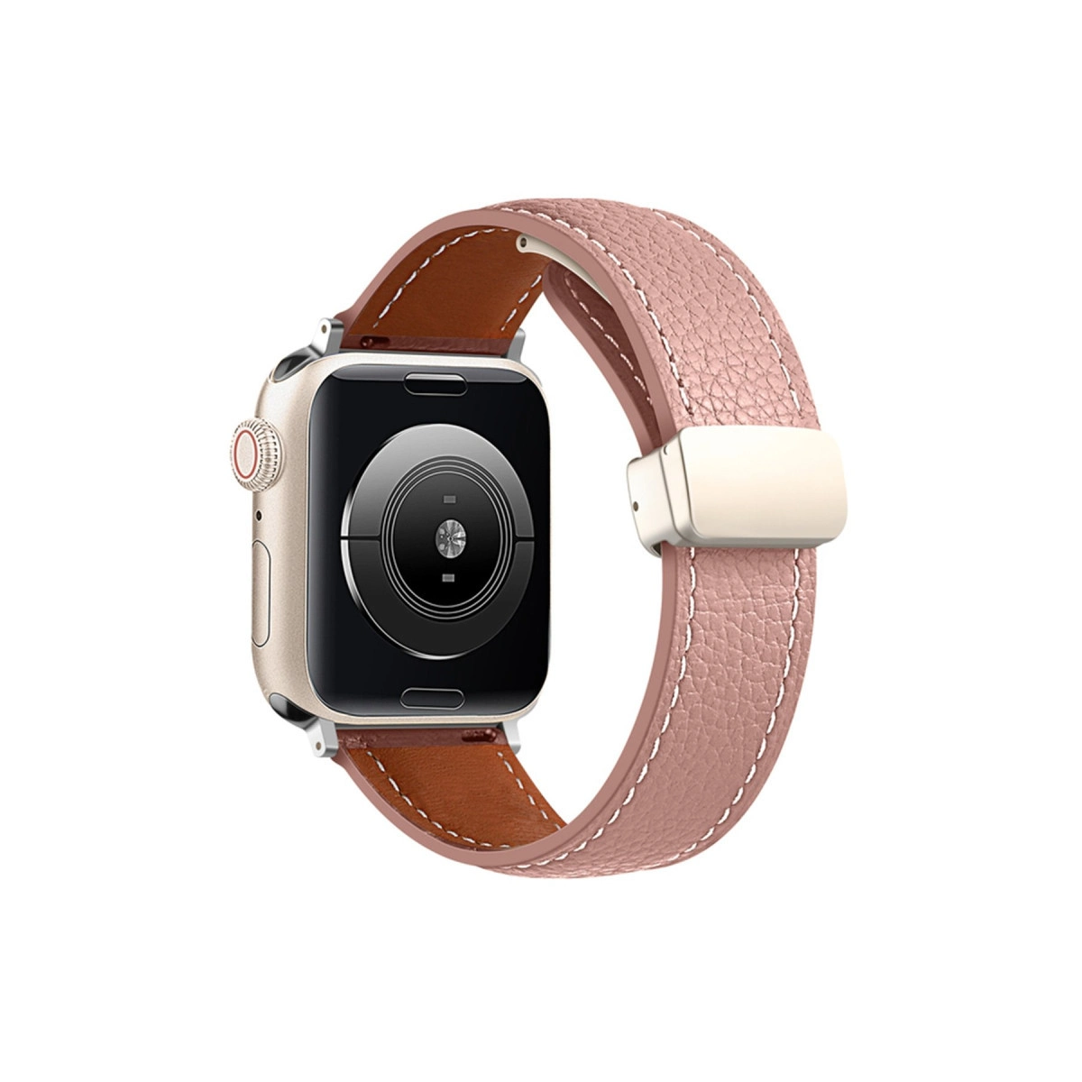 Evimdeyokyok Apple Watch 42Mm Kr414 Daks Deri Kordon (Saat Değildir) - Pembe