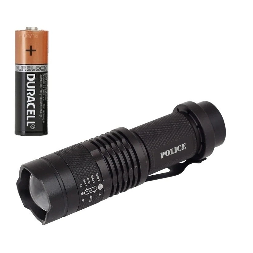 Evimdeyokyok Cree Q5 Led Zoomlu  Pilli Mini Feneri 14500 Pil İle Çalışma Özelliği