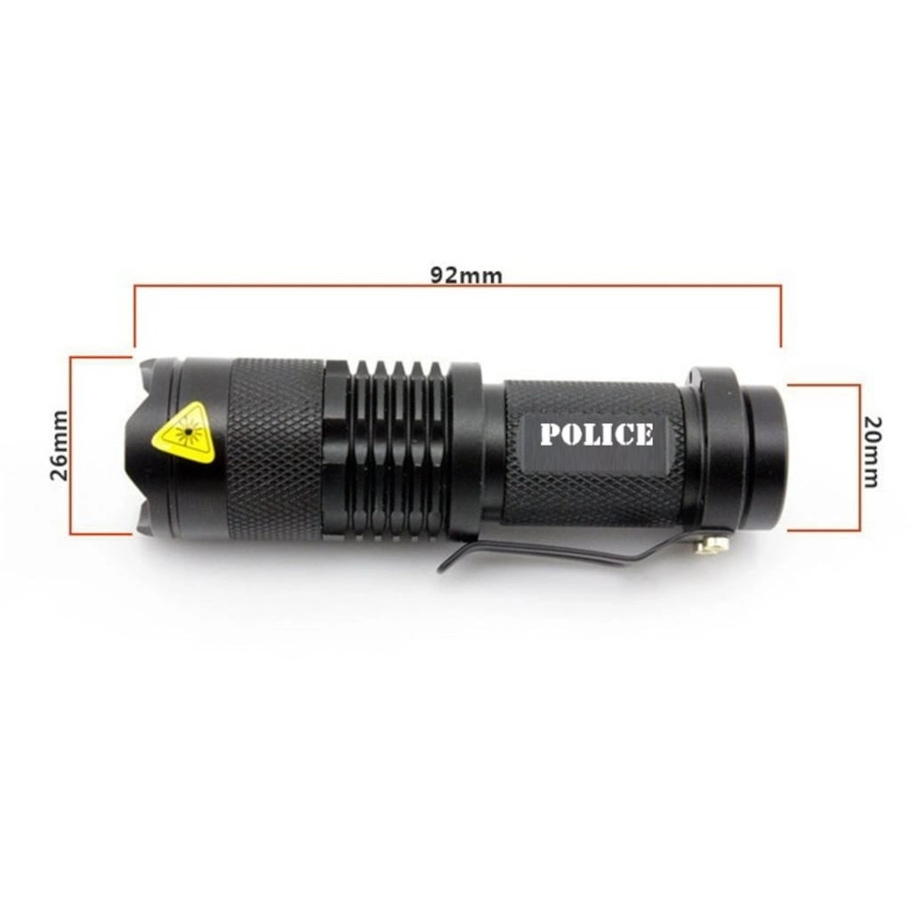 Evimdeyokyok Cree Q5 Led Zoomlu Pilli Mini Feneri 14500 Pil İle Çalışma Özelliği