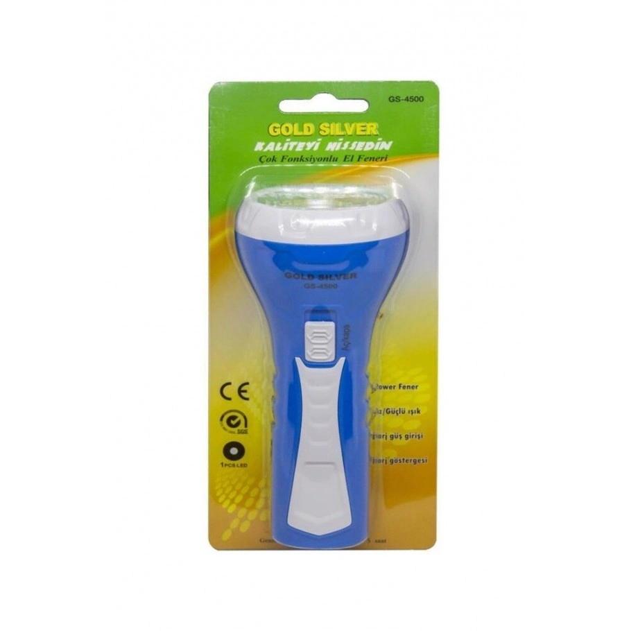 Evimdeyokyok Gold Silver Gs-4500 1 Watt Şarjlı El Feneri