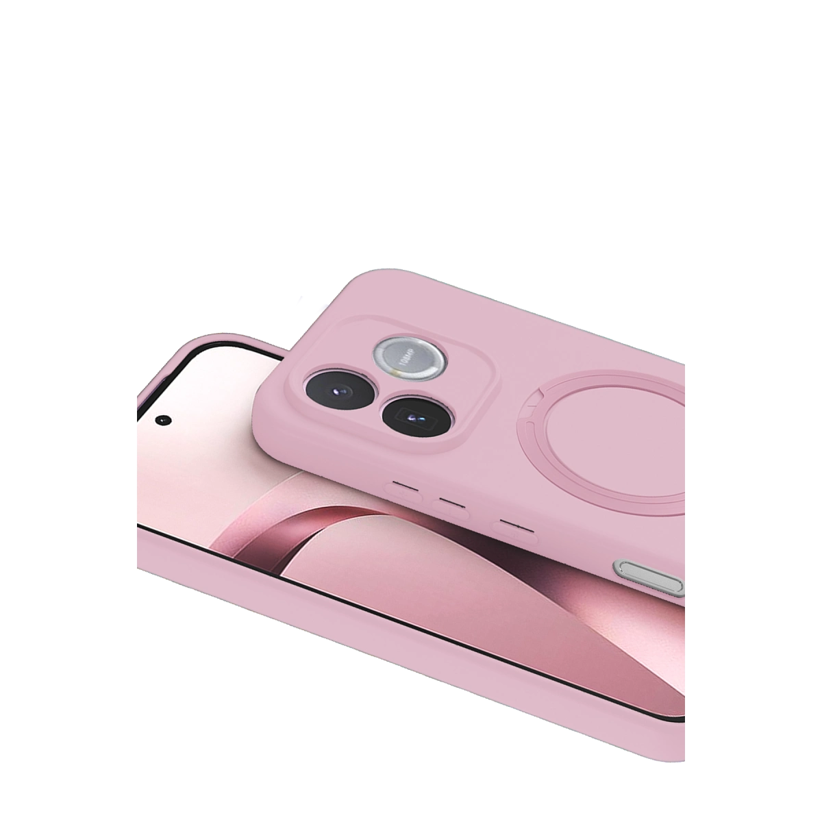 Evimdeyokyok Huawei Honor 600 Lite Regal Magsafe Standlı Kapak - Açık Pembe
