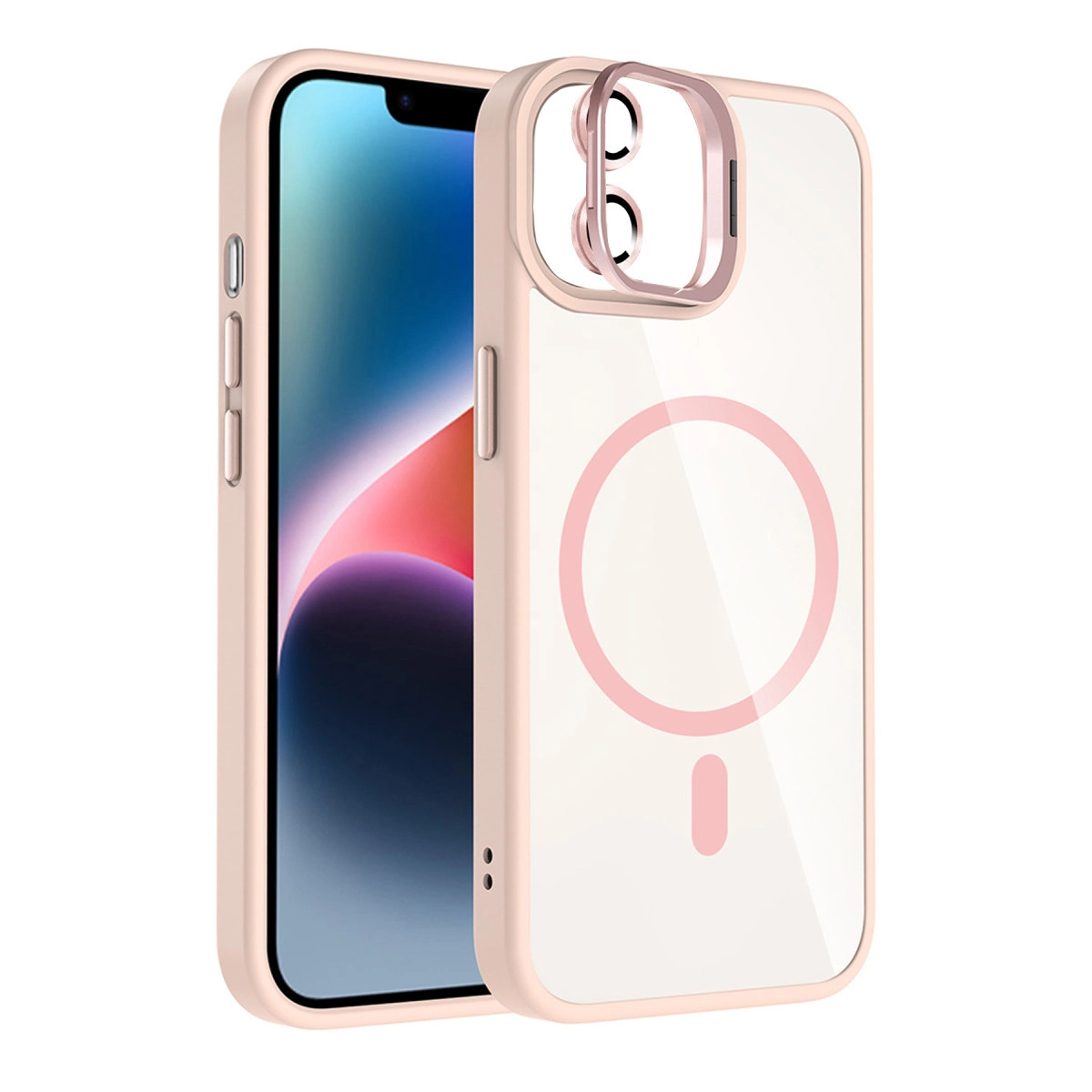 Evimdeyokyok Joko Apple İphone 11 Remim Lensli Magsafe Standlı Kapak - Pembe