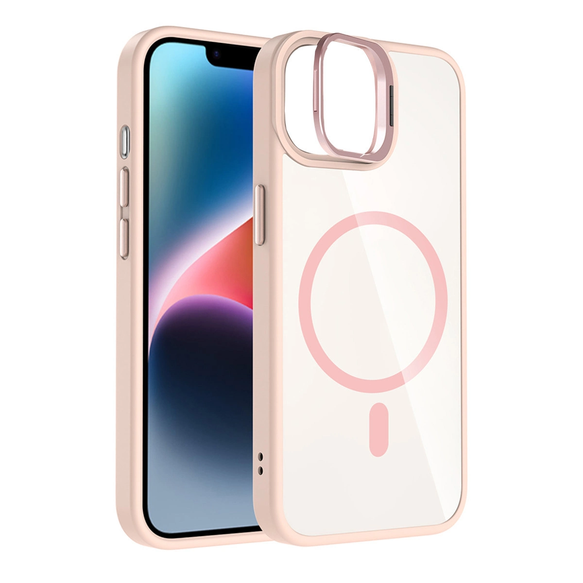Evimdeyokyok Joko Apple İphone 11 Remim Lensli Magsafe Standlı Kapak - Pembe