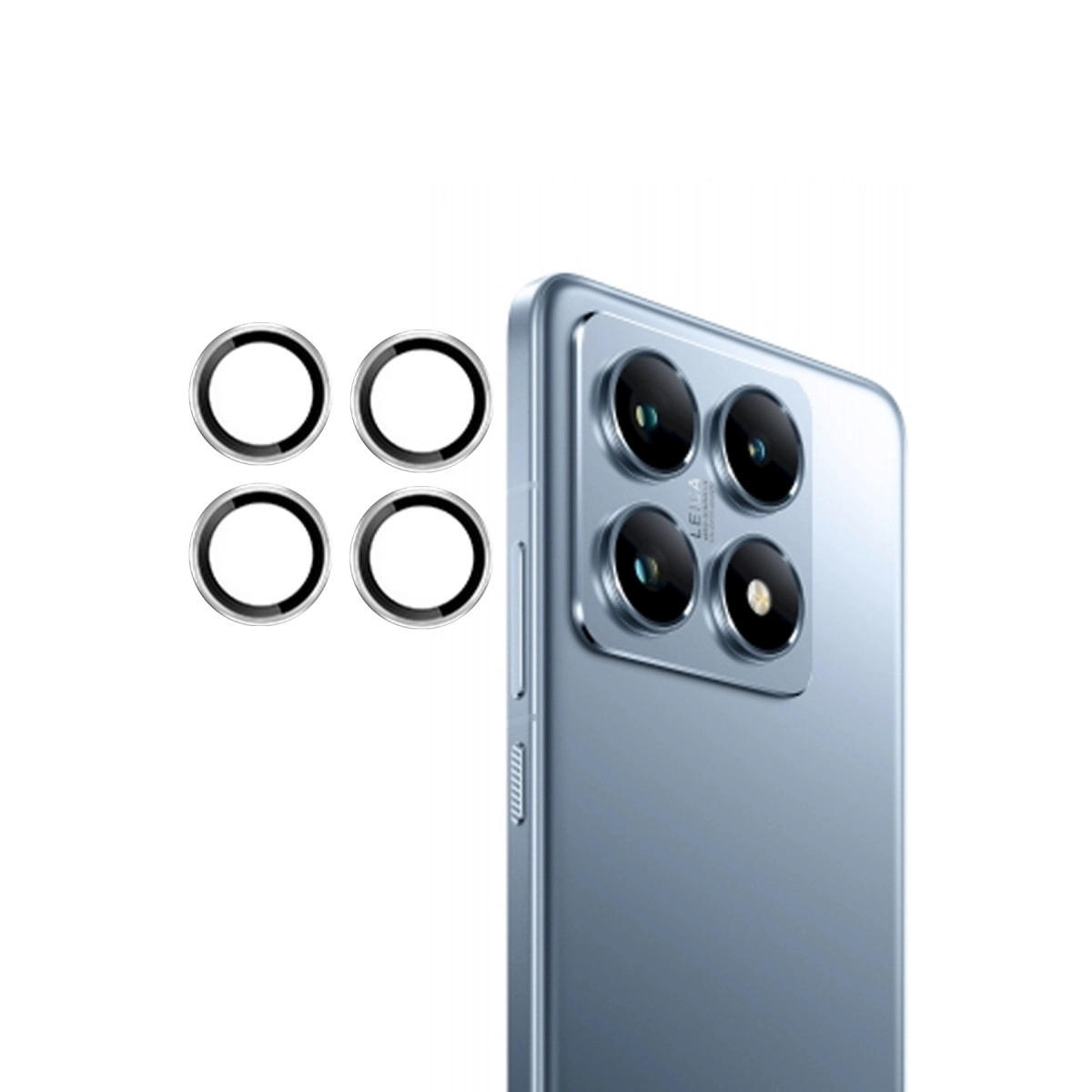 Evimdeyokyok Joko Xiaomi Mi 14T Pro Pvd Metal Kamera Lens - Gümüş