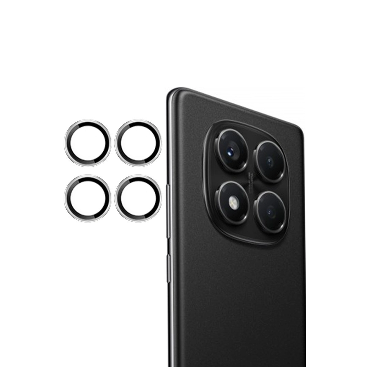 Evimdeyokyok Joko Xiaomi Redmi Note 14 Pro 4G Pvd Metal Kamera Lens - Gümüş