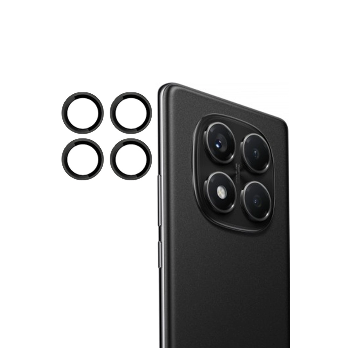 Evimdeyokyok Joko Xiaomi Redmi Note 14 Pro 4G Pvd Metal Kamera Lens - Siyah