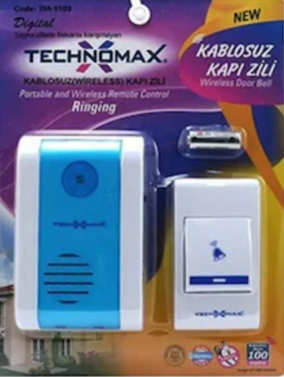 Evimdeyokyok Kablosuz 100 Mt Mesafeli Kapı Zili