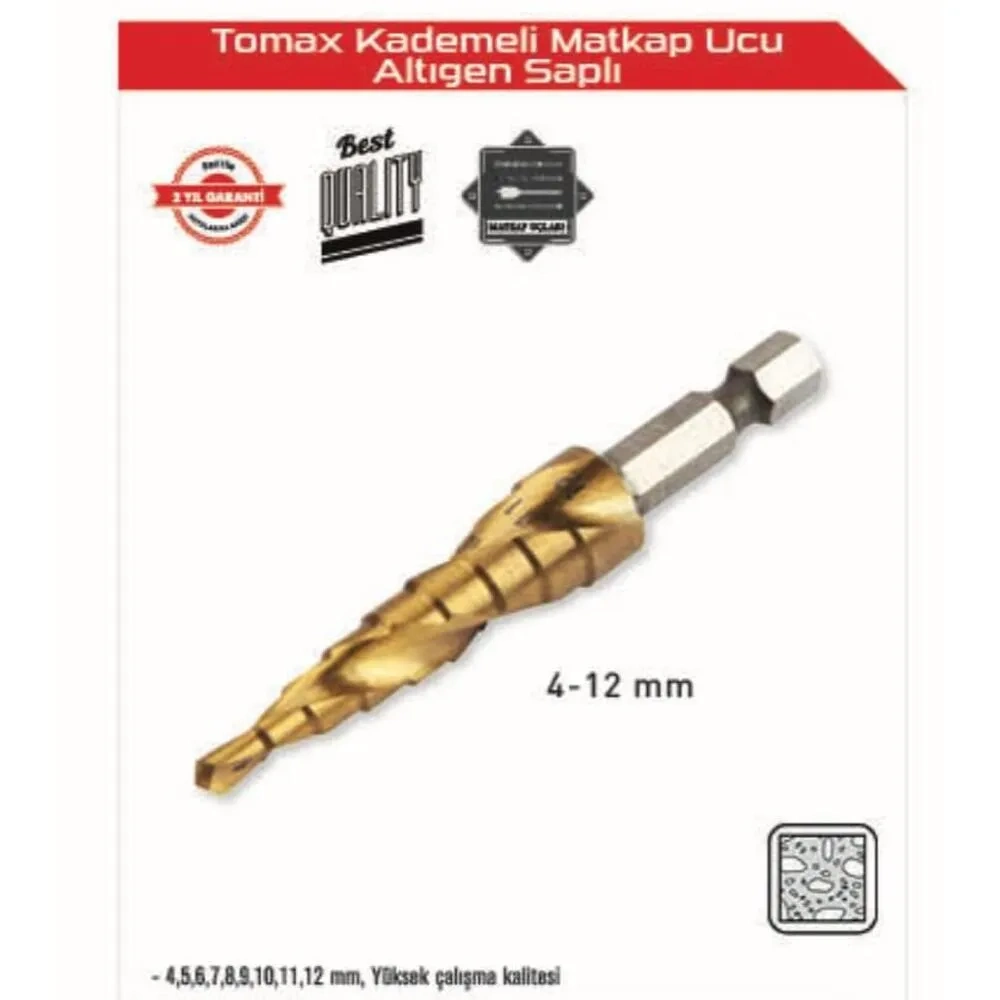 Evimdeyokyok Kademeli Matkap Ucu 4-12 Mm Arası - Altıgen Saplı