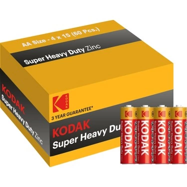 Evimdeyokyok Kodak Aa Pil Super Heavy Duty Çinko Karbon Kalem Pil 60