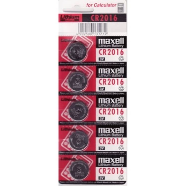 Evimdeyokyok Maxell Cr2016 3V Lityum Düğme Pil 5 Li Paket