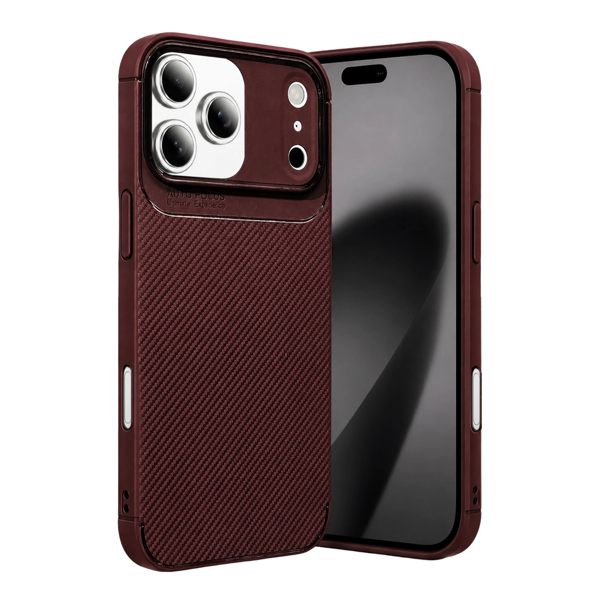 Evimdeyokyok Newface Apple İphone 17 Pro Auto Focus Karbon Kapak - Bordo