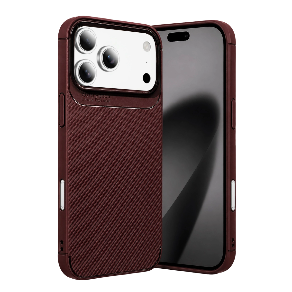 Evimdeyokyok Newface Apple İphone 18 Pro Max Auto Focus Karbon Kapak - Bordo