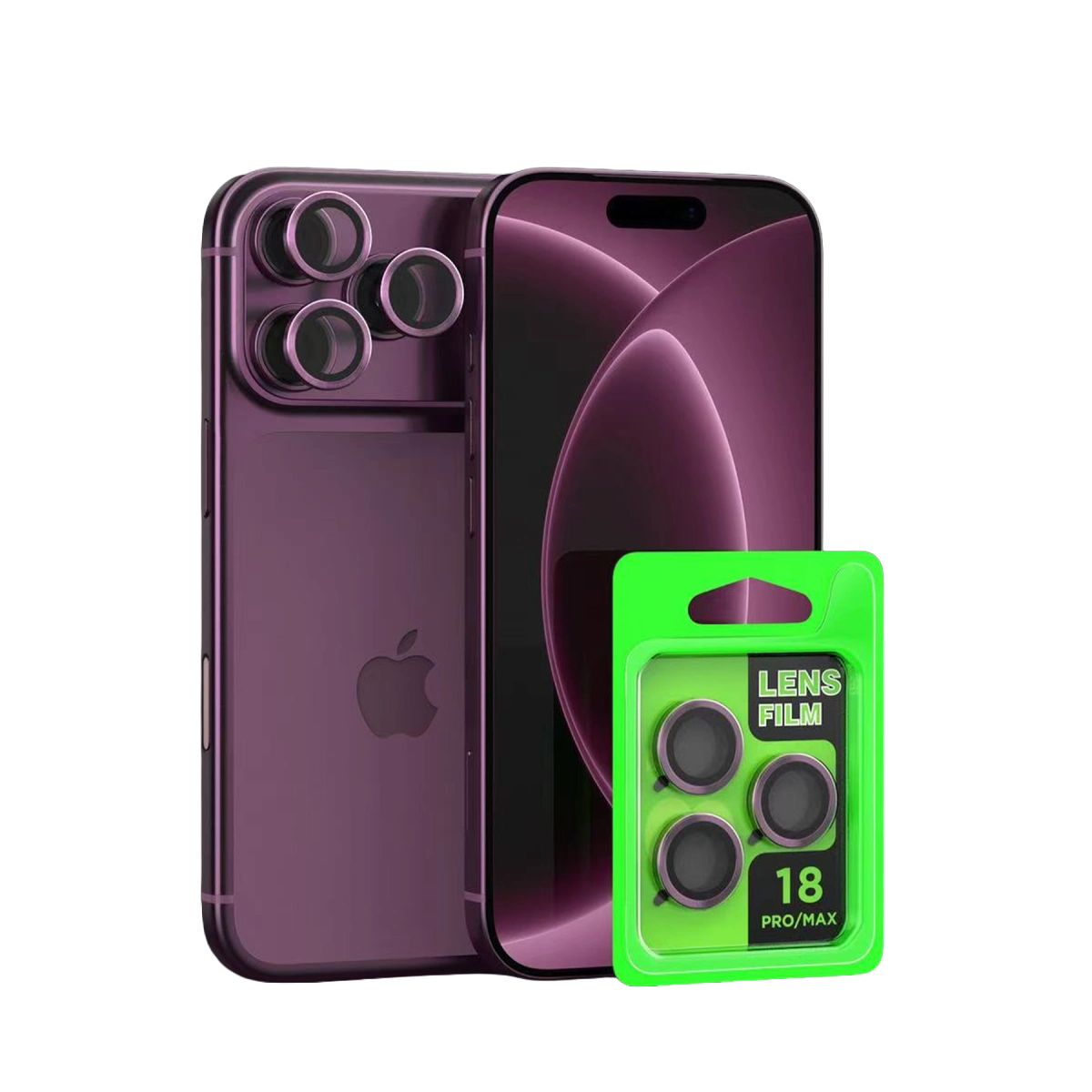 Evimdeyokyok Newface Apple İphone 18 Pro Max Raze Metal Kamera Lens - Bordo