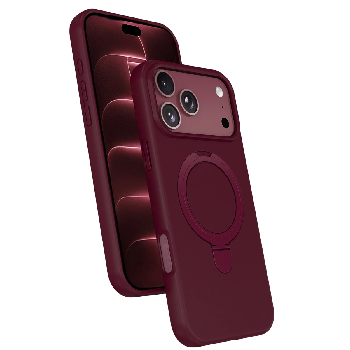 Evimdeyokyok Newface Apple İphone 18 Pro Max Regal Magsafe Standlı Kapak - Bordo