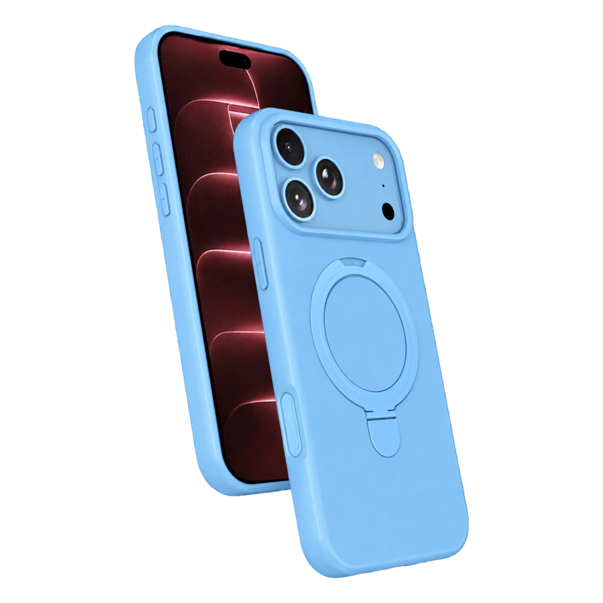 Evimdeyokyok Newface Apple İphone 18 Pro Regal Magsafe Standlı Kapak - Sierra Blue