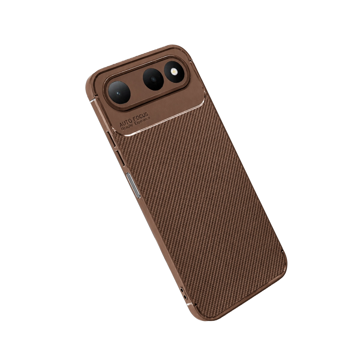 Evimdeyokyok Newface Tecno Spark 50 5G Auto Focus Karbon Kapak - Kahverengi