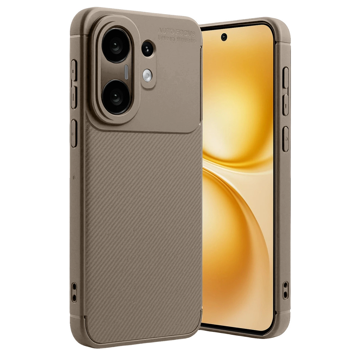Evimdeyokyok Newface Vivo X200 Fe Auto Focus Karbon Kapak -Kahverengi