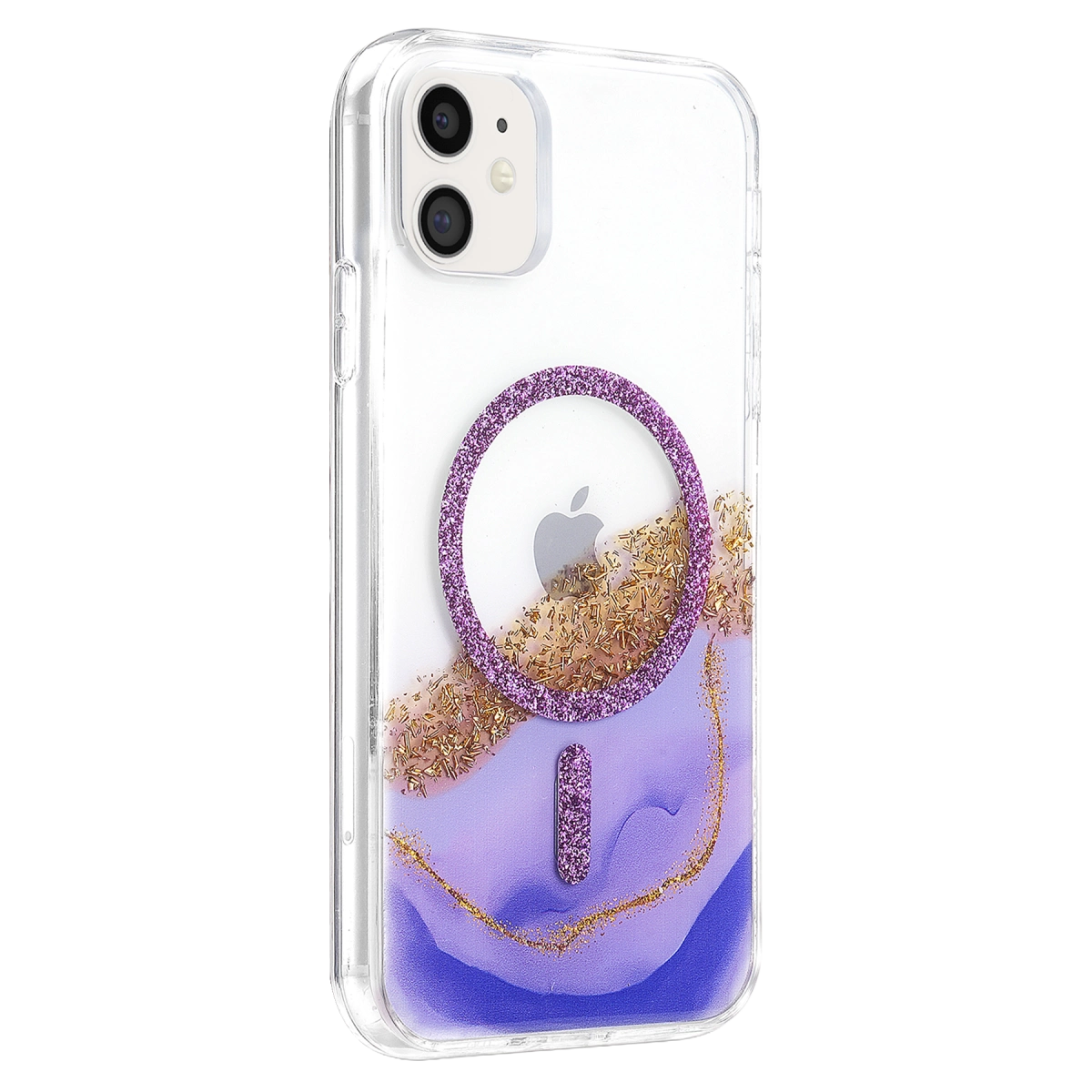 Evimdeyokyok Onegif Apple İphone 11 Lotus Simli Magsafe Kapak - Mor