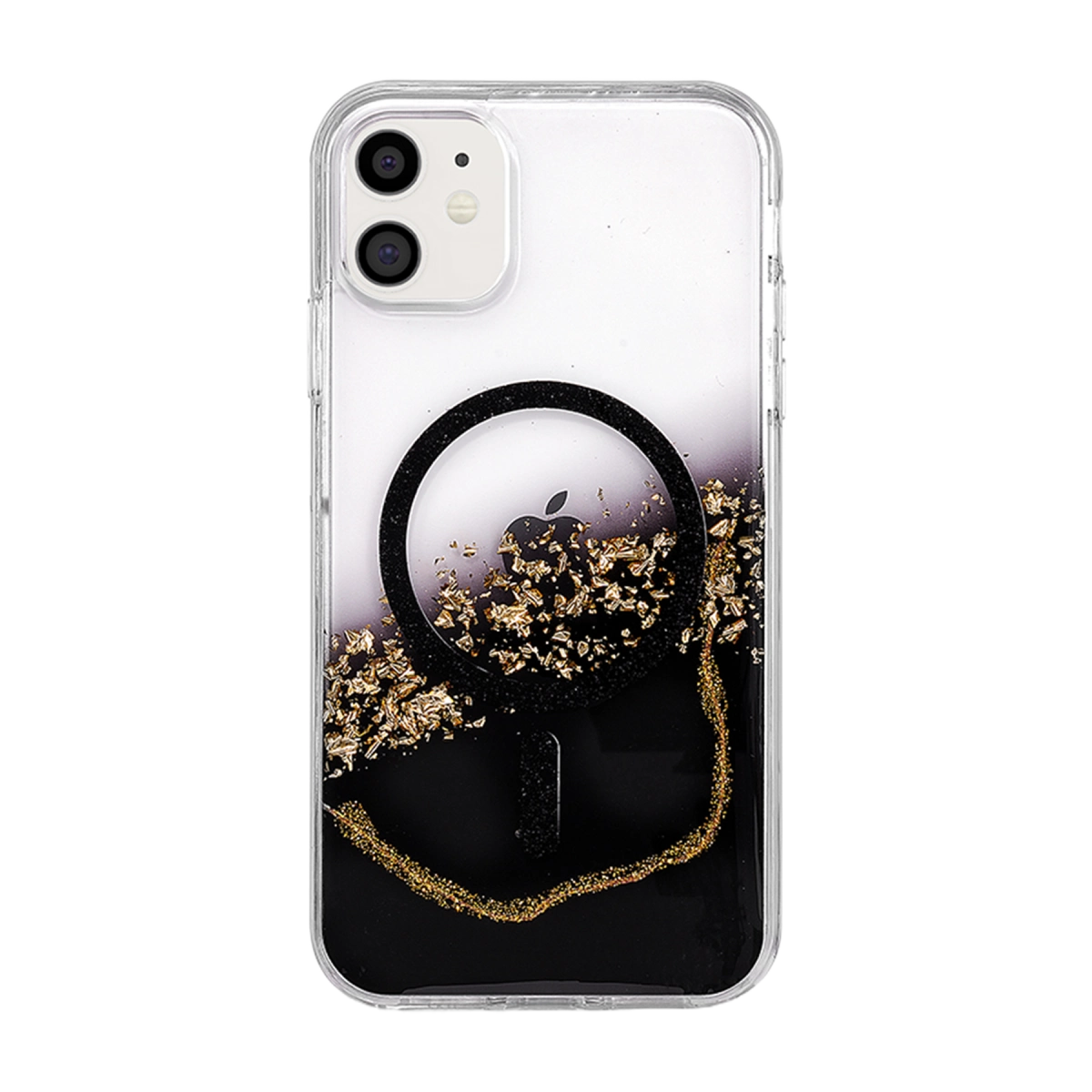 Evimdeyokyok Onegif Apple İphone 11 Lotus Simli Magsafe Kapak - Siyah