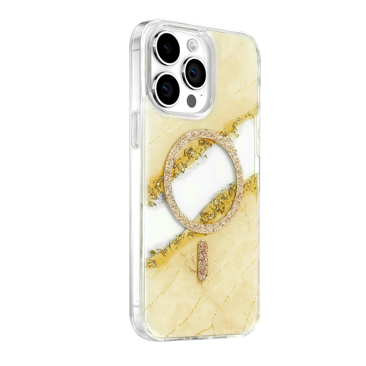 Evimdeyokyok Onegif Apple İphone 15 Pro Max Lotus Simli Magsafe Kapak - Gümüş