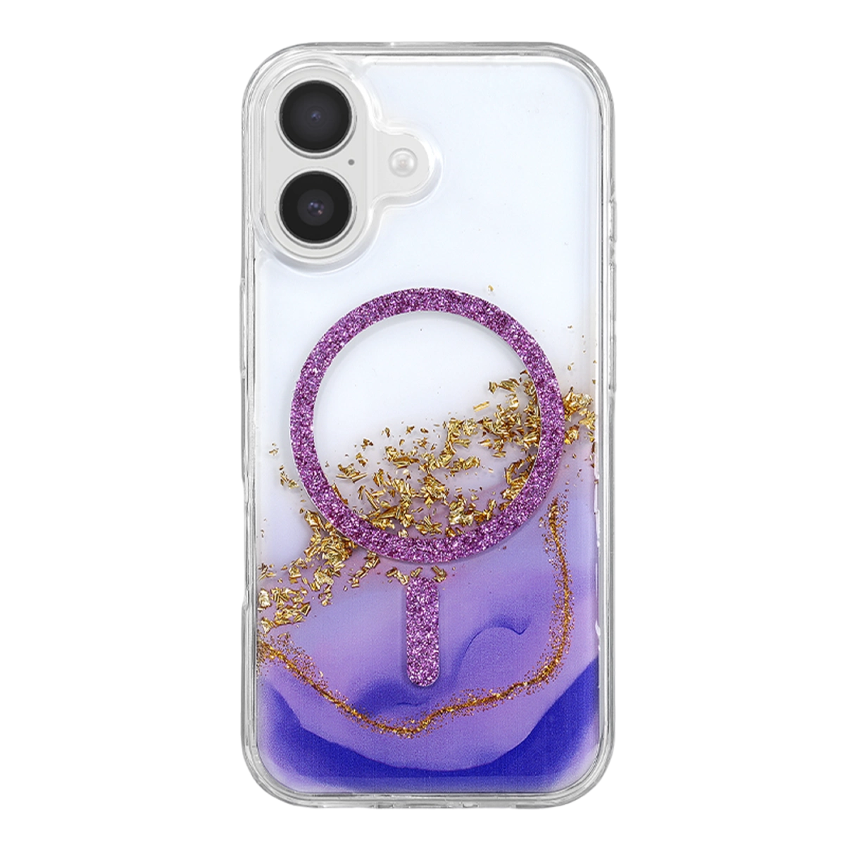 Evimdeyokyok Onegif Apple İphone 17 Lotus Simli Magsafe Kapak - Mor