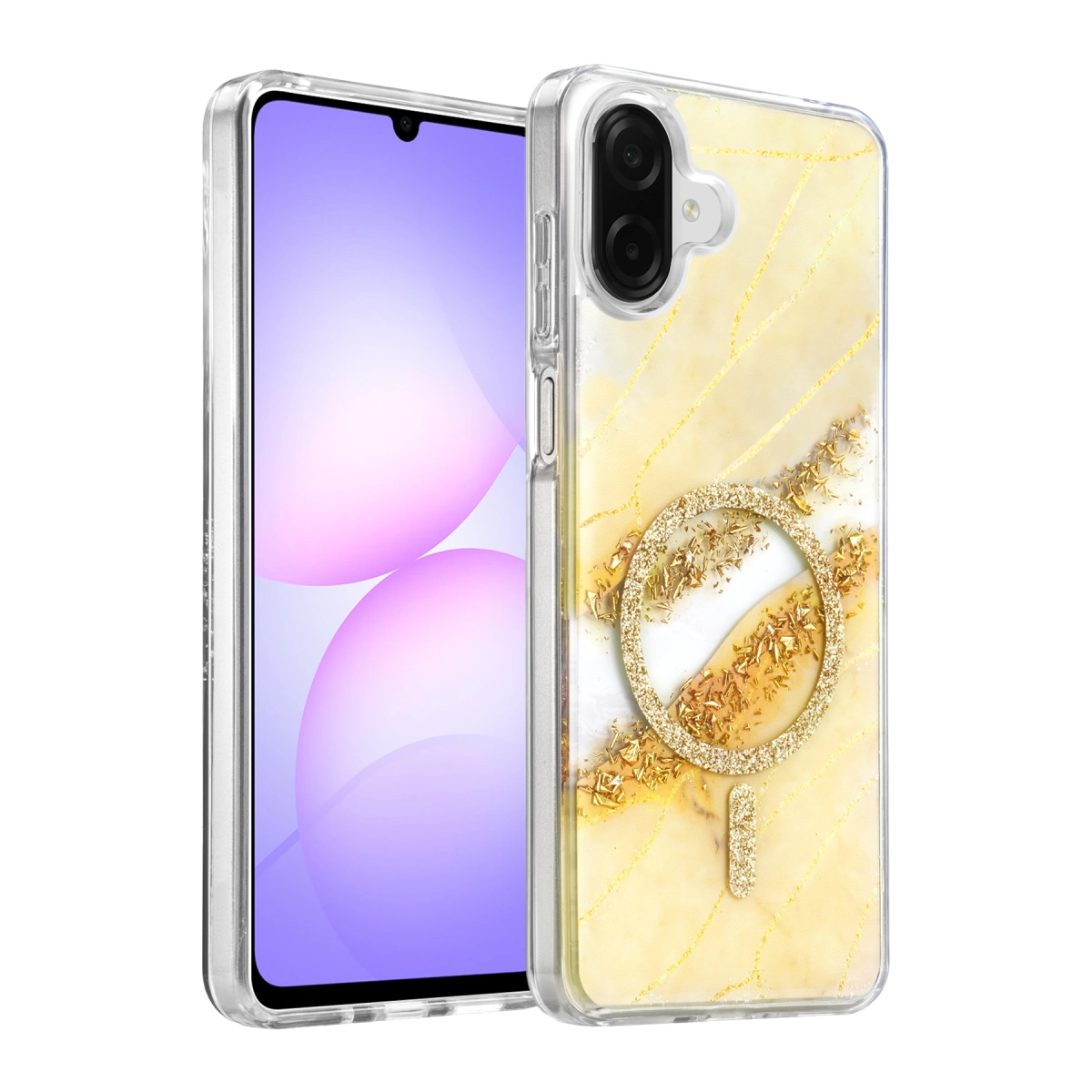 Evimdeyokyok Onegif Samsung Galaxy A07 4G Lotus Simli Magsafe Kapak - Gümüş