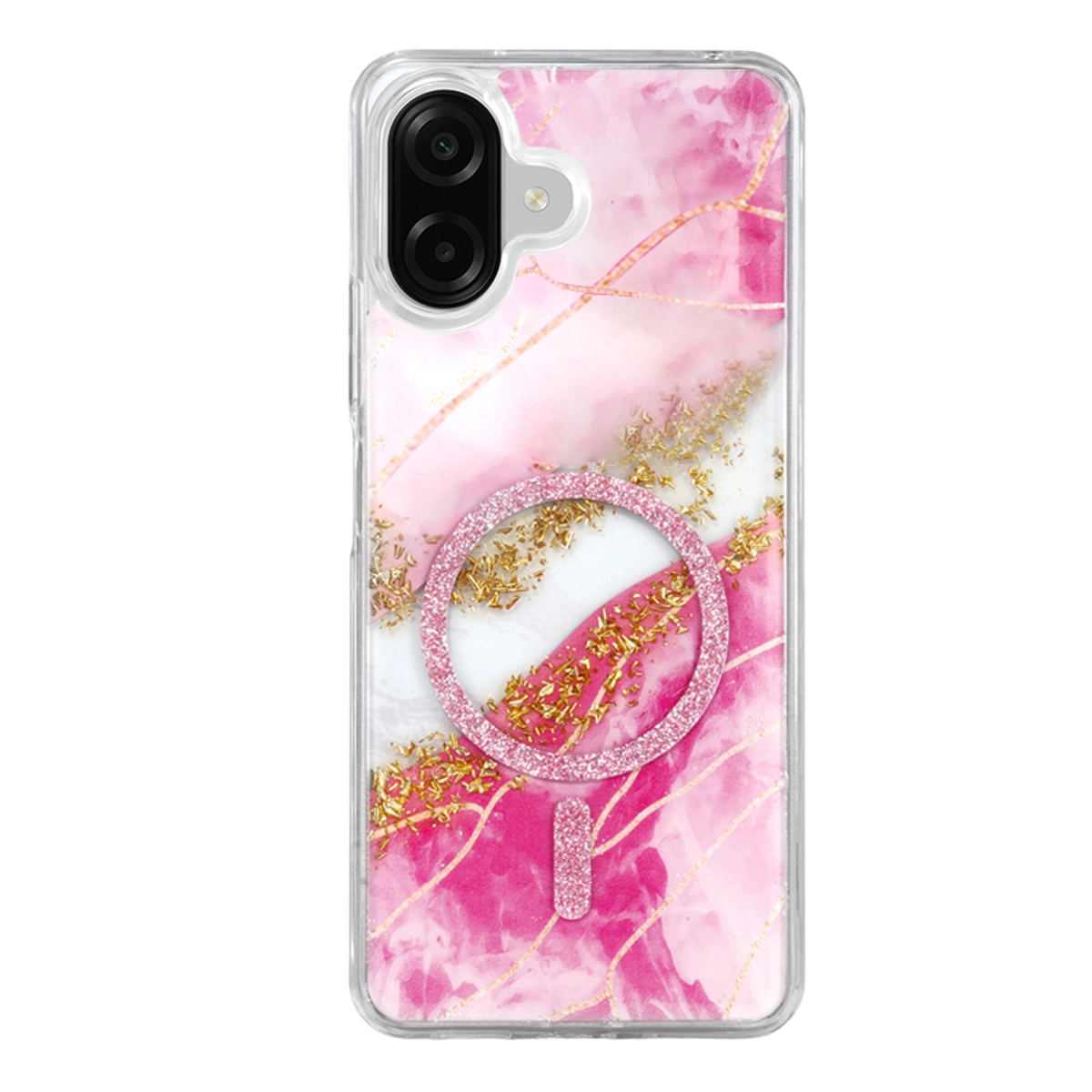 Evimdeyokyok Onegif Samsung Galaxy A07 4G Lotus Simli Magsafe Kapak - Pembe