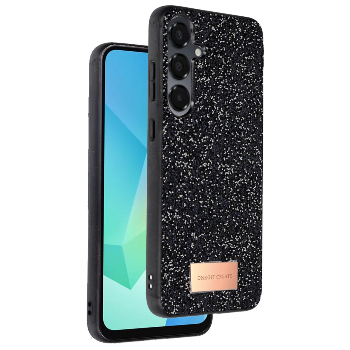 Evimdeyokyok Onegif Samsung Galaxy A26 Bright Simli Kapak - Siyah