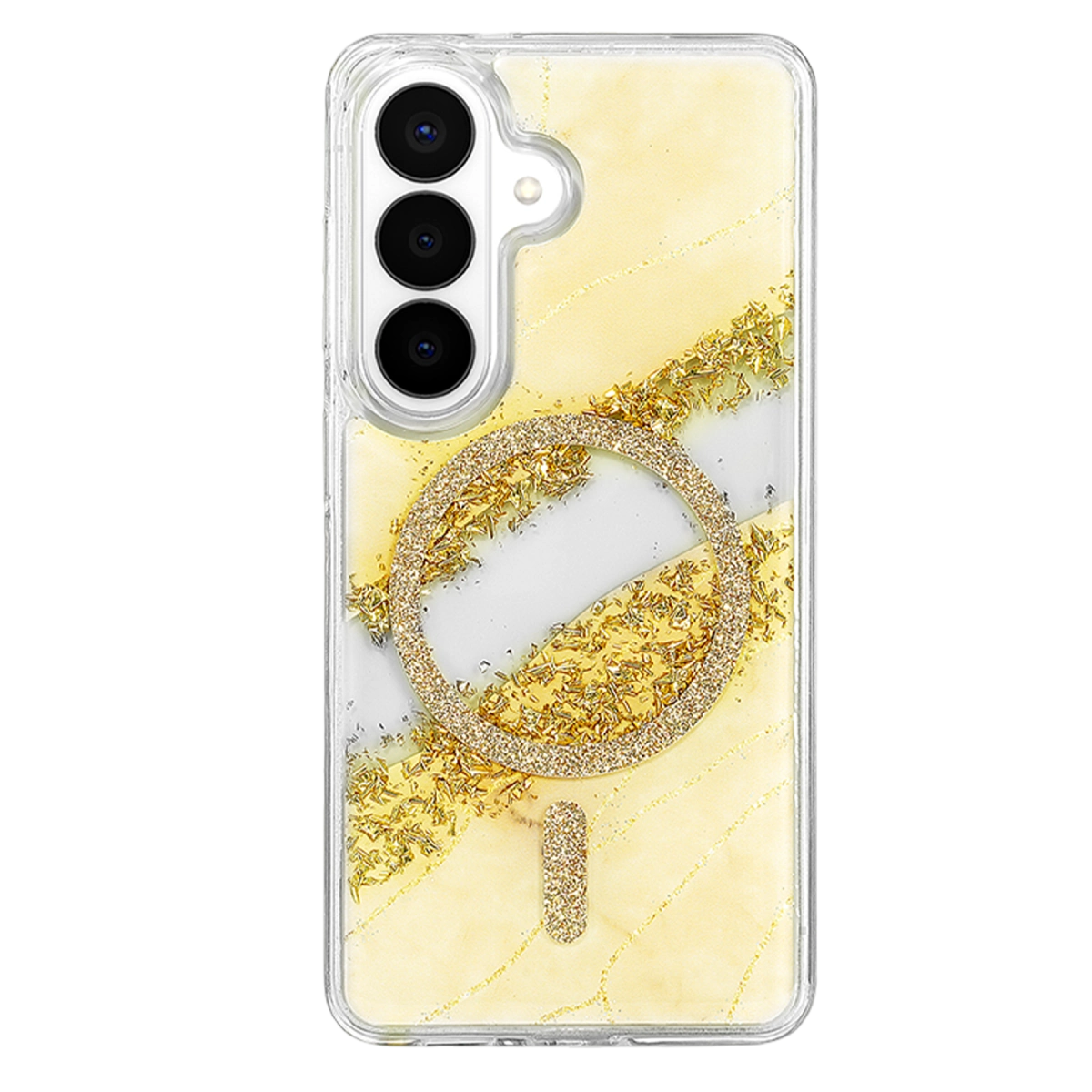 Evimdeyokyok Onegif Samsung Galaxy S26 Lotus Simli Magsafe Kapak - Gümüş