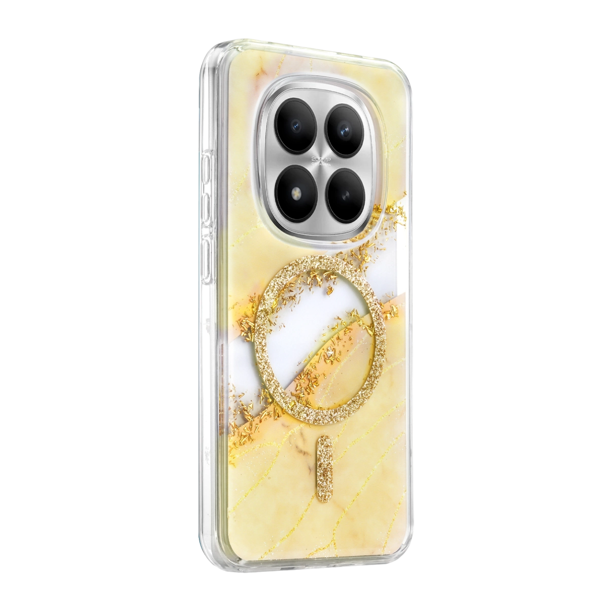 Evimdeyokyok Onegif Xiaomi Redmi Note 15 4G Lotus Simli Magsafe Kapak - Gümüş