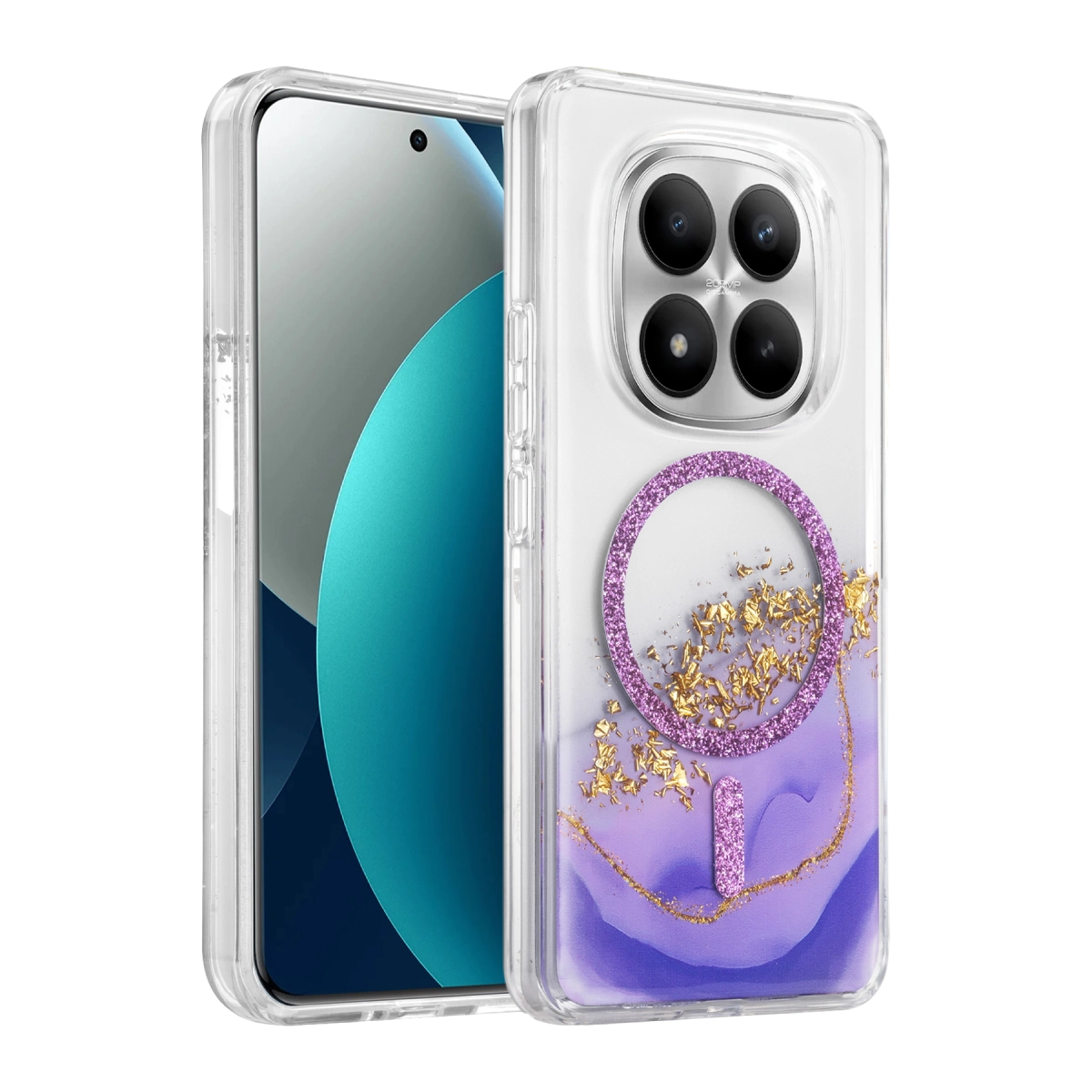 Evimdeyokyok Onegif Xiaomi Redmi Note 15 4G Lotus Simli Magsafe Kapak - Mor