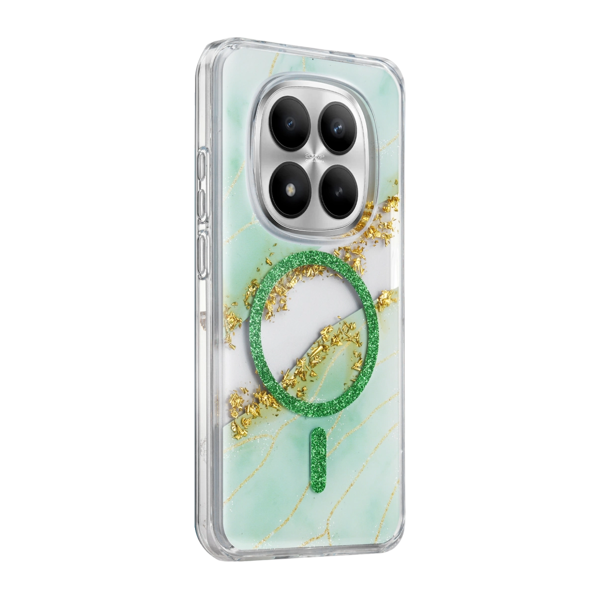 Evimdeyokyok Onegif Xiaomi Redmi Note 15 4G Lotus Simli Magsafe Kapak - Yeşil