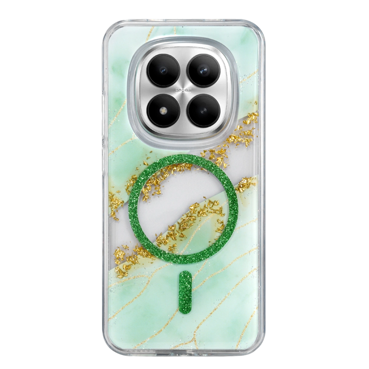 Evimdeyokyok Onegif Xiaomi Redmi Note 15 4G Lotus Simli Magsafe Kapak - Yeşil