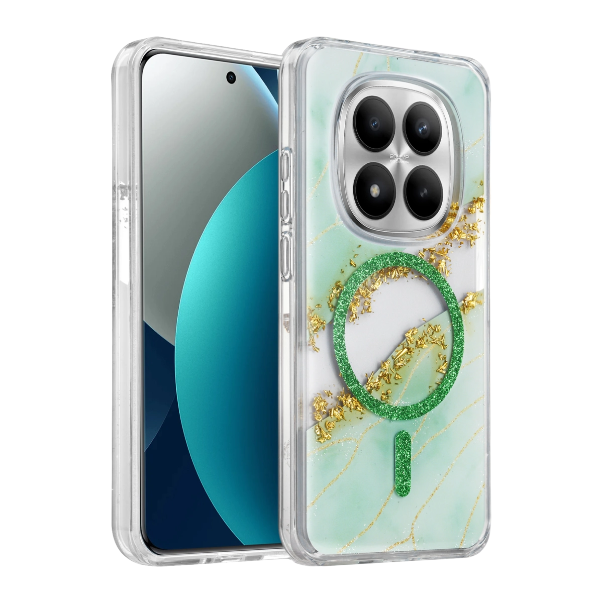 Evimdeyokyok Onegif Xiaomi Redmi Note 15 Pro 4G Lotus Simli Magsafe Kapak - Yeşil