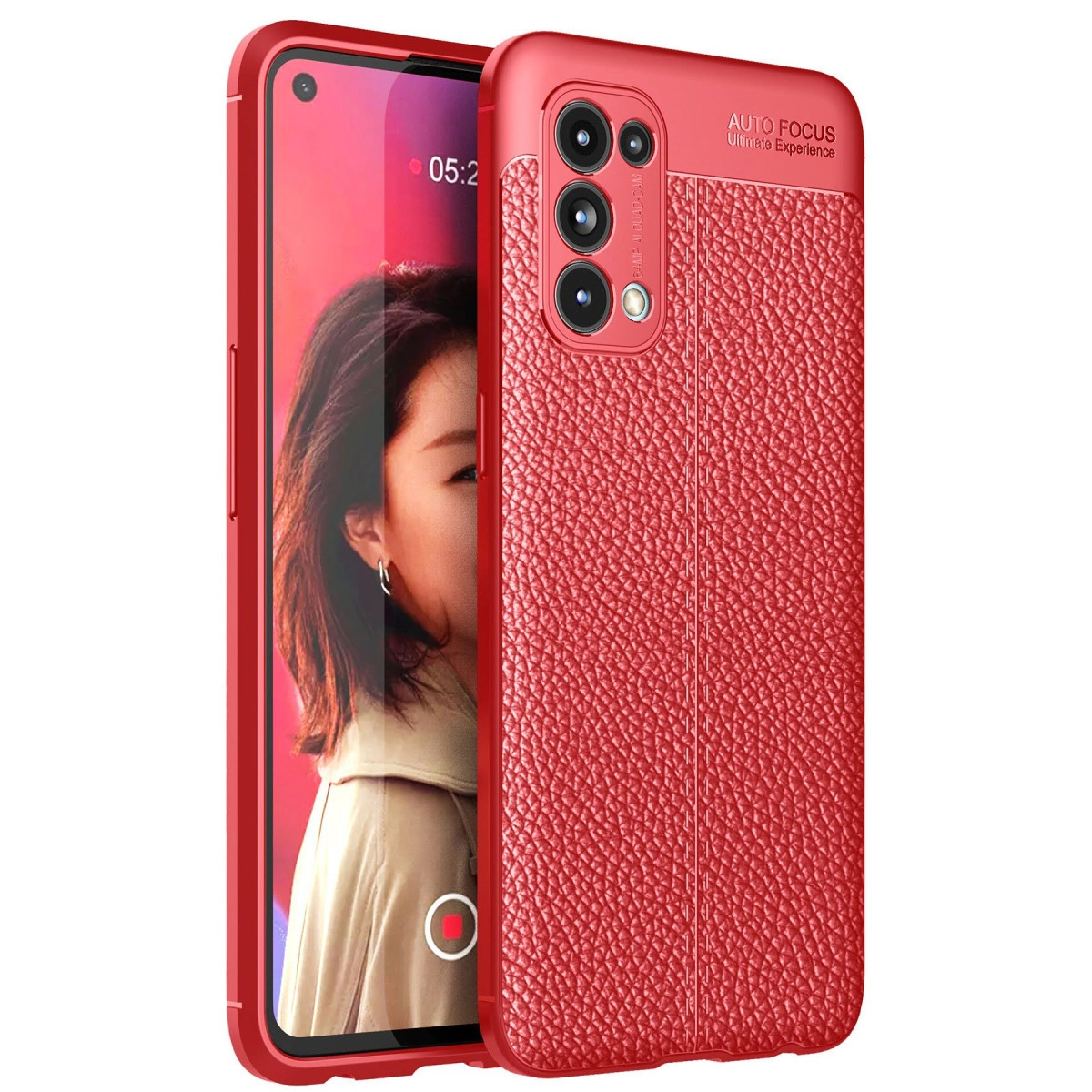 Evimdeyokyok Oppo Reno 5 Kılıf Auto Focus Kapak - Kırmızı