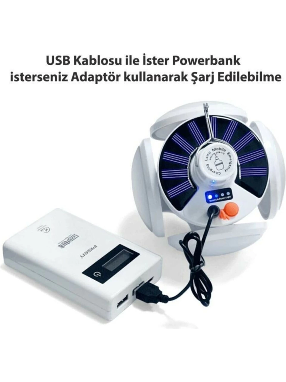 Evimdeyokyok P-038 Solar Güneş Enerji Ve Usb Sarjli 5 Kanatlı