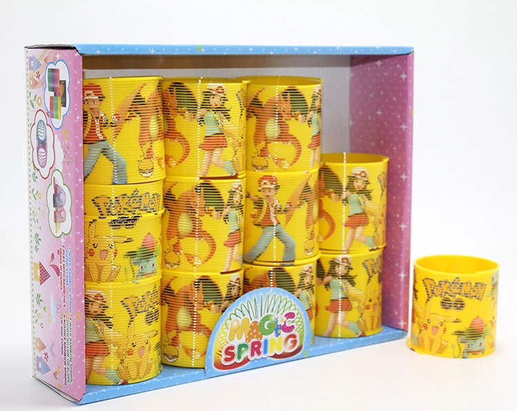 Evimdeyokyok Pokemon Baskılı Stres Yayı - Sarı Plastik Nostaljik Oyuncak 12 Li Seti Alk3984