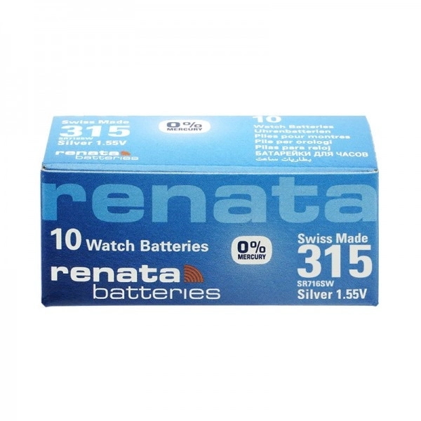 Evimdeyokyok Renata 315 Sr716Sw 1.55V Alkalin Saat Pili 10 Adet