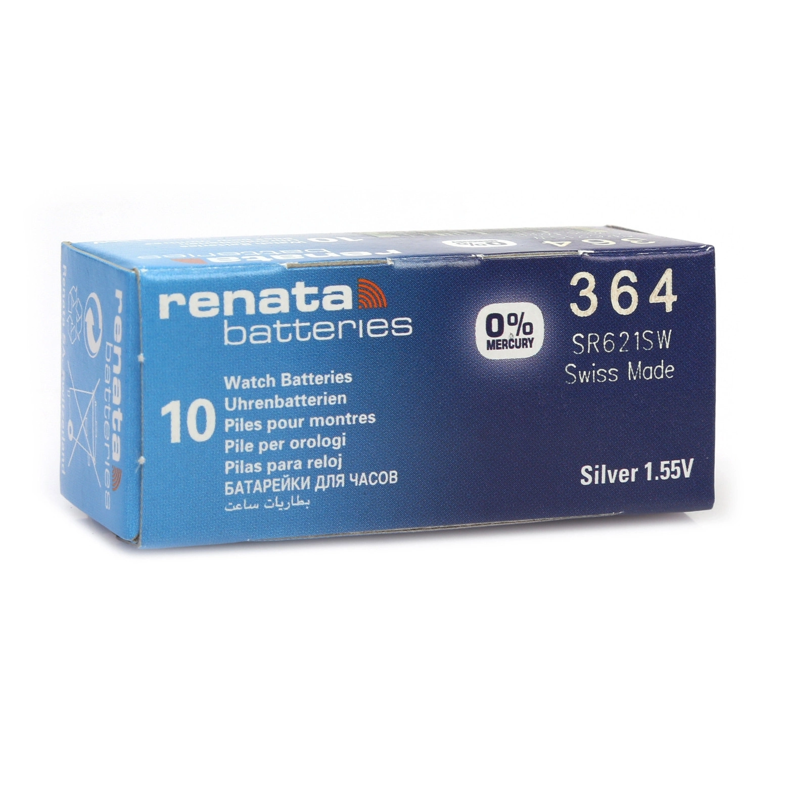 Evimdeyokyok Renata 364 Sr621Sw 1.55V Alkalin Saat Pili 10 Adet