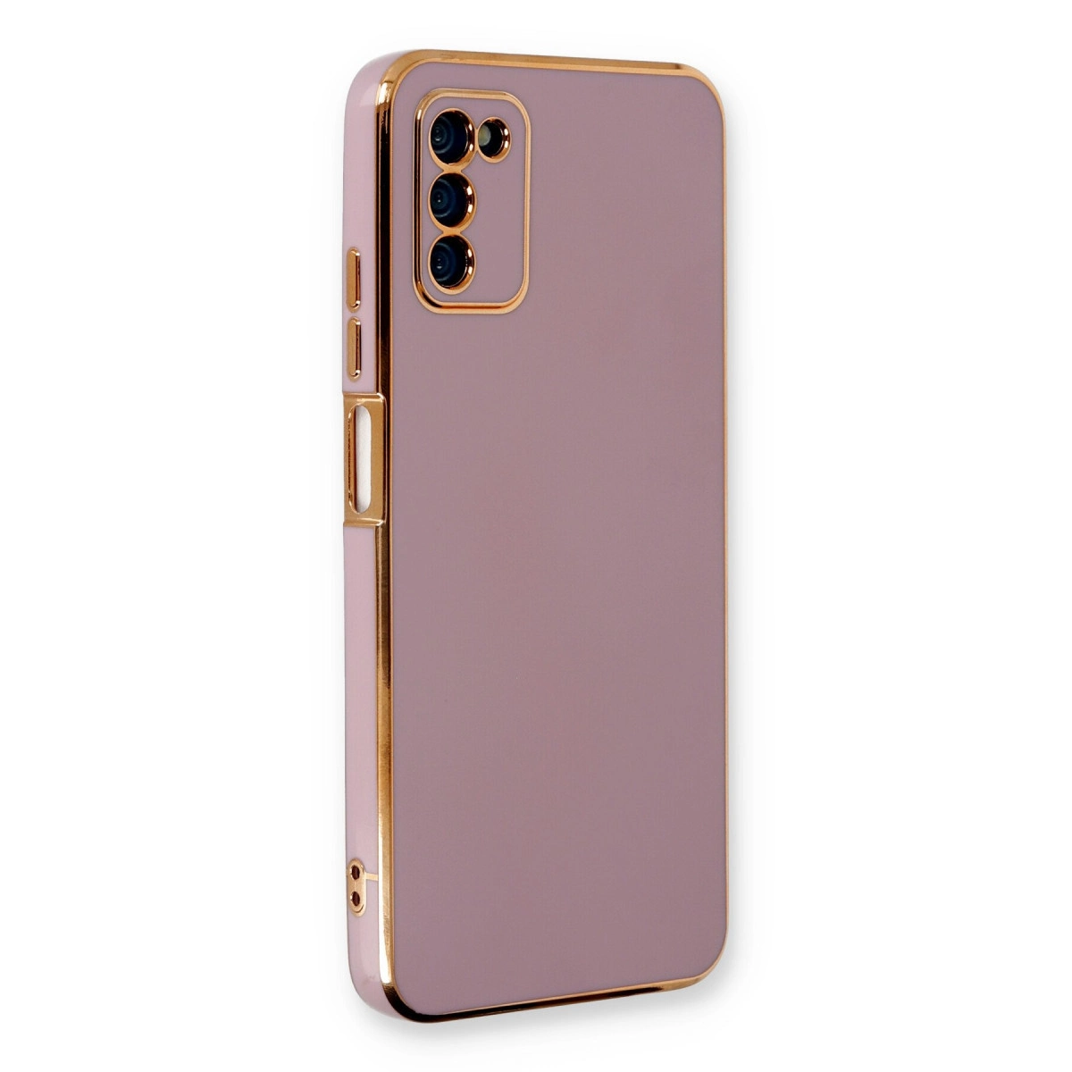 Evimdeyokyok Samsung Galaxy A03S Kılıf Volet Silikon - Mor