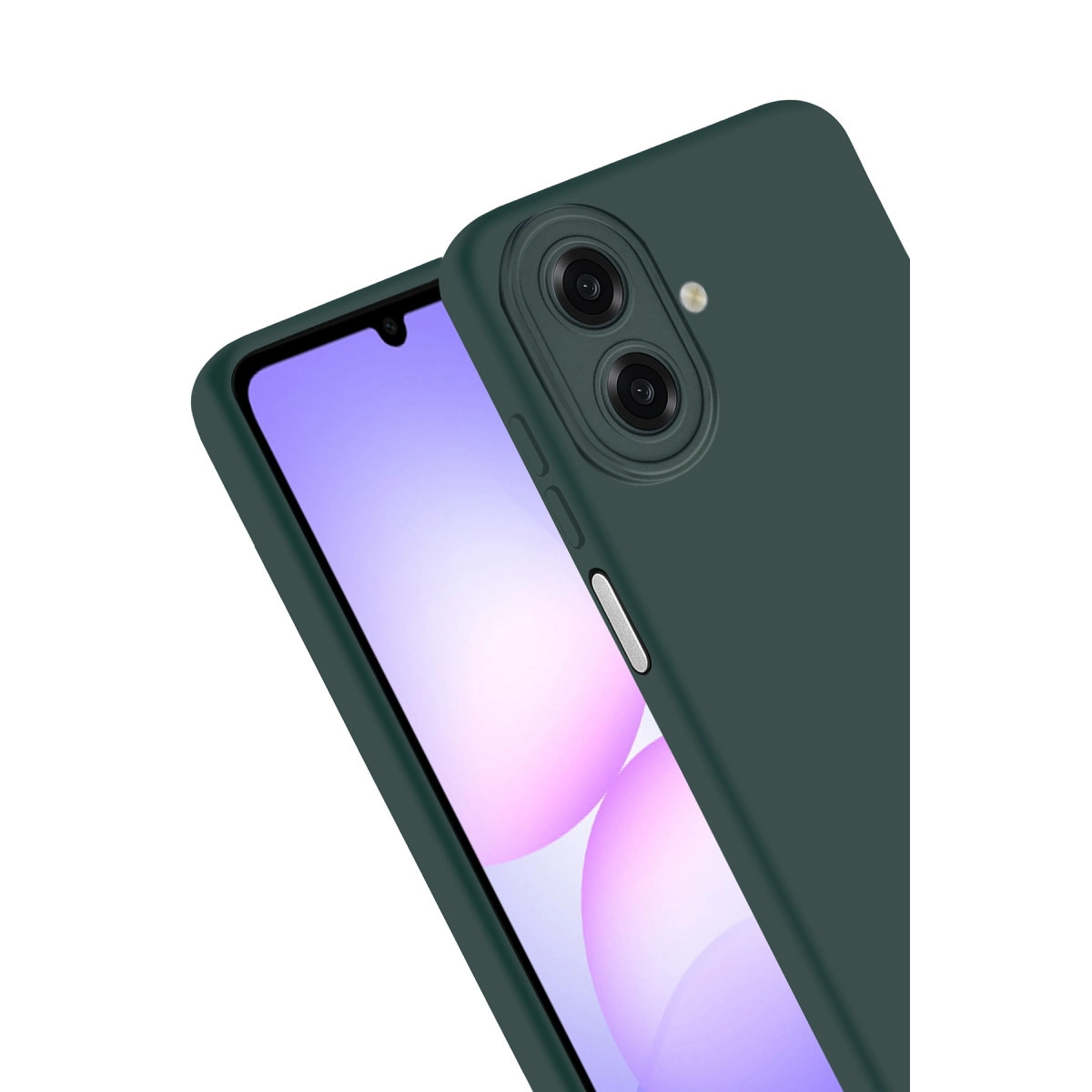Evimdeyokyok Samsung Galaxy A07 4G Nano İçi Kadife Silikon - K.yeşil