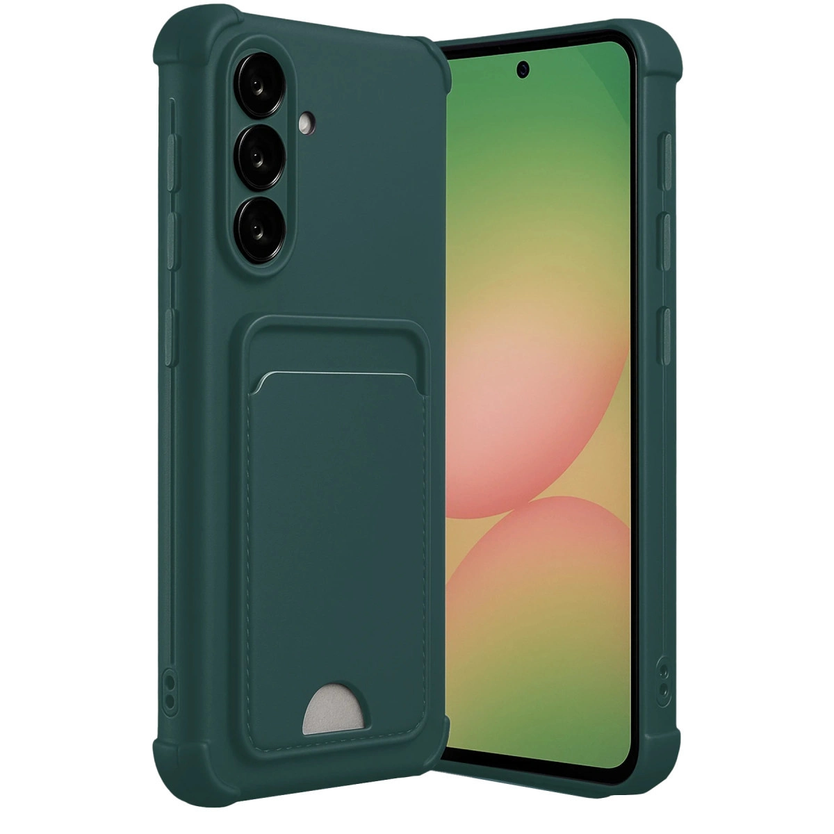 Evimdeyokyok Samsung Galaxy A17 5G Kelvin Kartvizitli Silikon - Koyu Yeşil