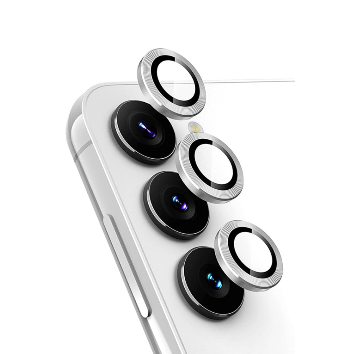Evimdeyokyok Samsung Galaxy A24 4G Valdez Metal Kamera Lens - Gümüş
