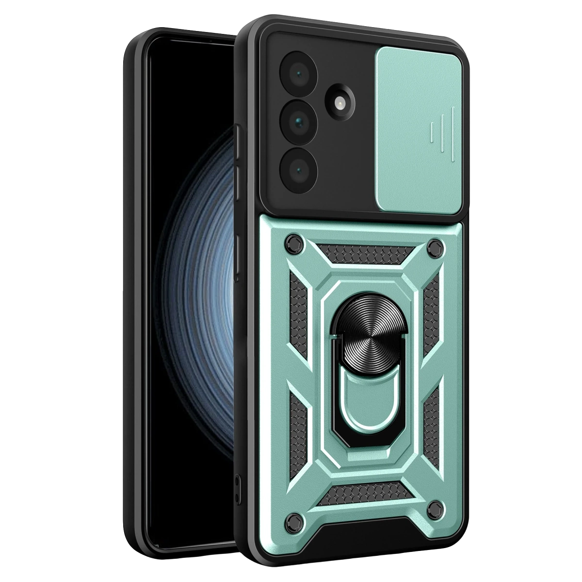 Evimdeyokyok Samsung Galaxy A27 5G Pars Lens Yüzüklü Silikon - Yeşil