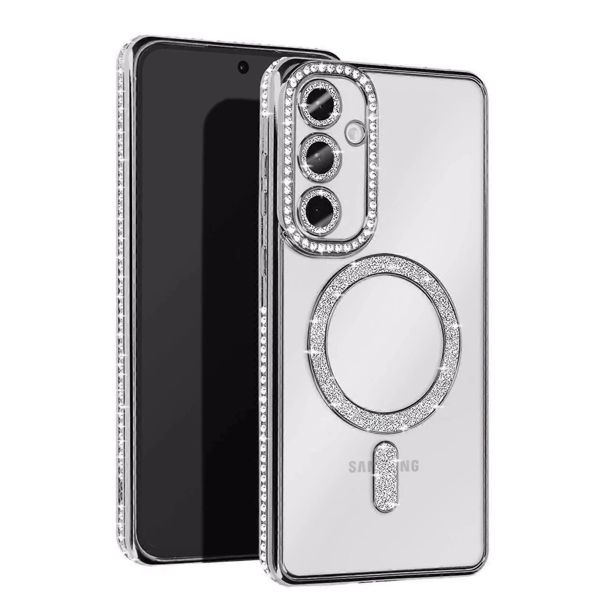 Evimdeyokyok Samsung Galaxy A56 Joke Simli Magneticsafe Kılıf - Gümüş
