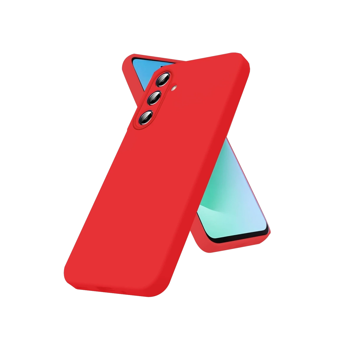 Evimdeyokyok Samsung Galaxy A57 5G Nano İçi Kadife Silikon - Kırmızı