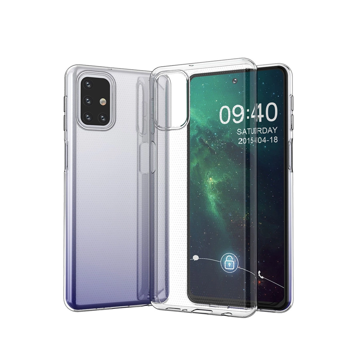 Evimdeyokyok Samsung Galaxy M31S Kılıf Lüx Şeffaf Silikon