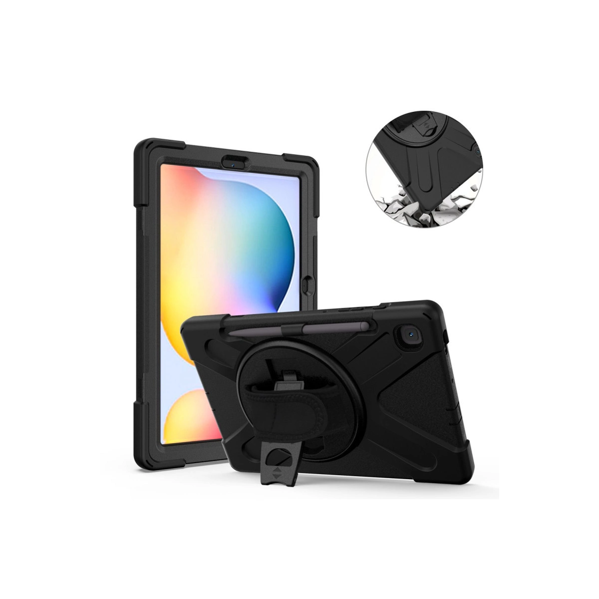 Evimdeyokyok Samsung Galaxy P610 Tab S6 Lite 10.4 Kılıf Amazing Tablet Kapak - Siyah